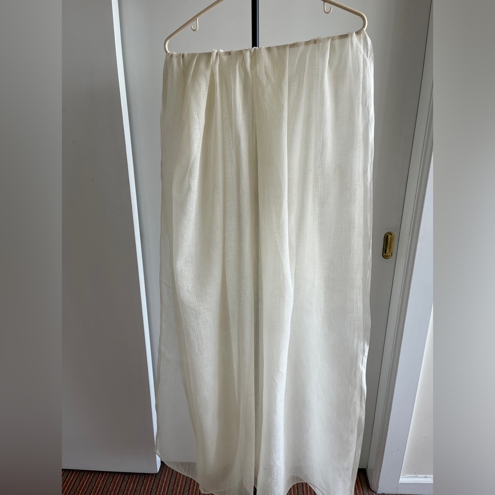 New Fabindia Kota 100% cotton shawl wrap stole Dupatta 42" x 100" white or ivory